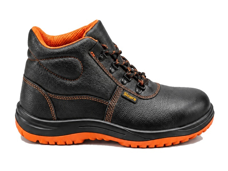 SICURA black and orange ankle safety boot